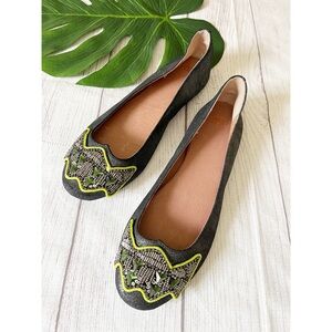 Anthropologie Jasper & Jeera jewel ballet flats sz 8